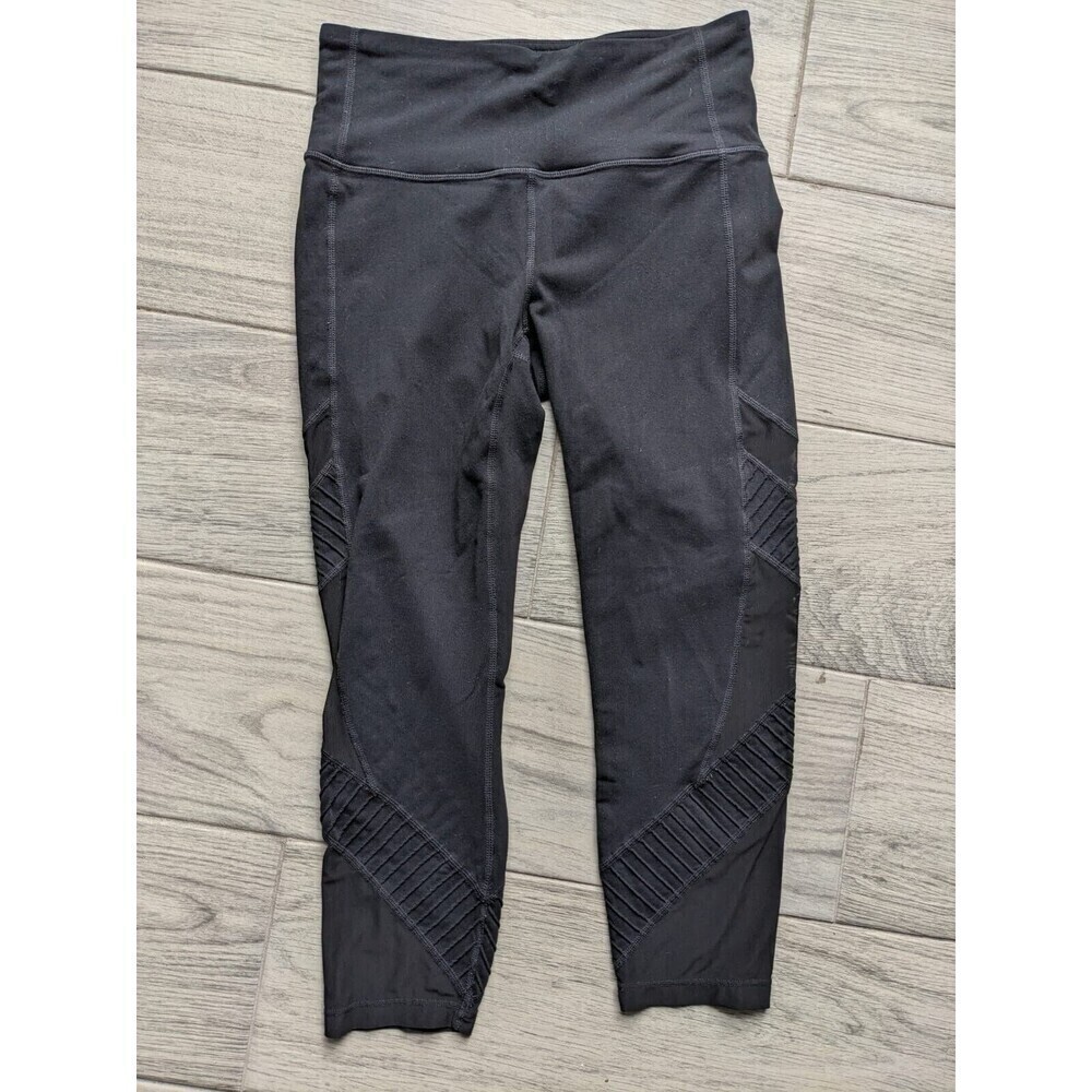 Athleta High Waist Black Compression Leggings Media Pocket Size‎ Small